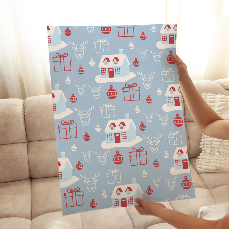 Motif de vacances de Noël III, reproduction d'art moderne sans cadre, H 30 po x l 20 po