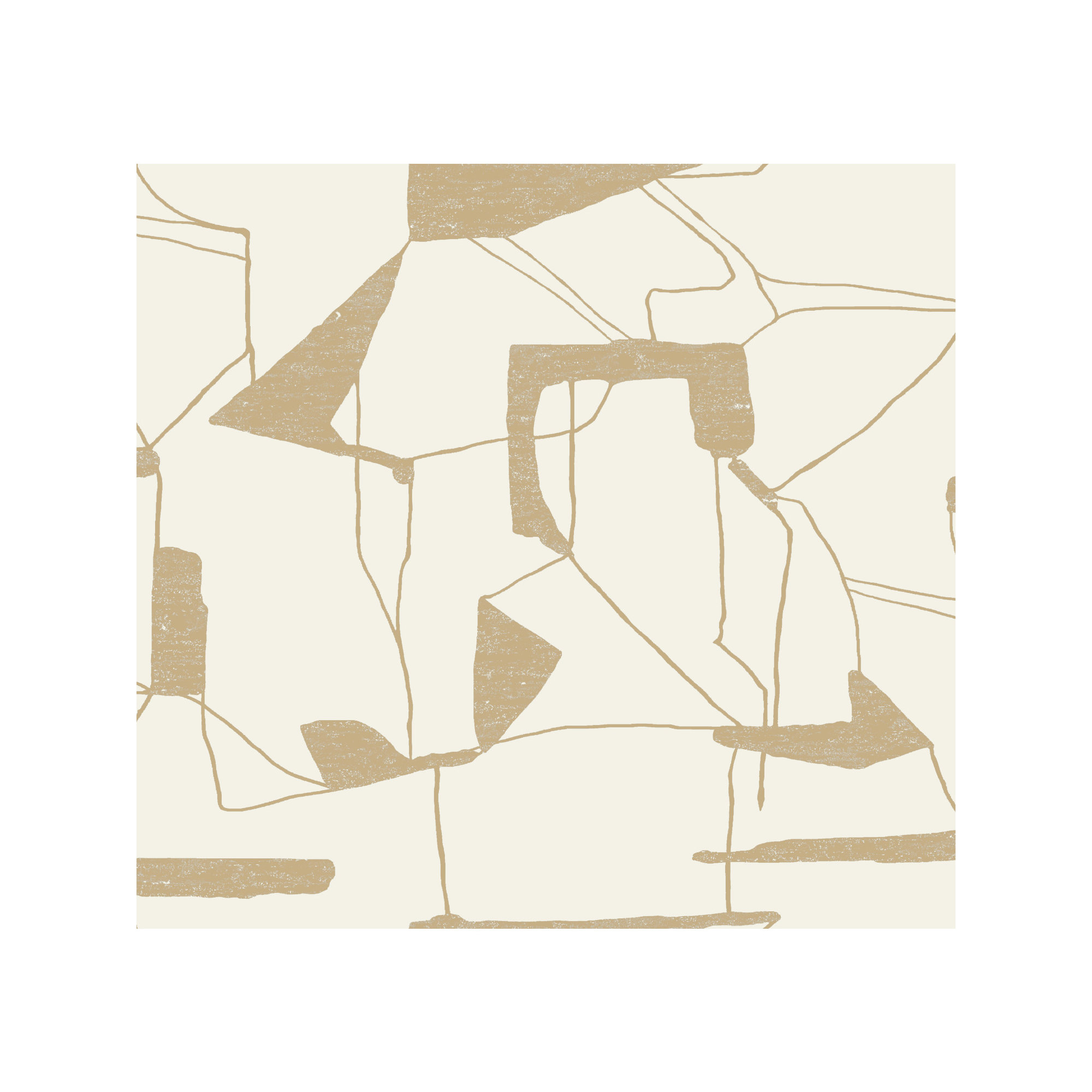 Alza Abstract Roll, Cream/Gold