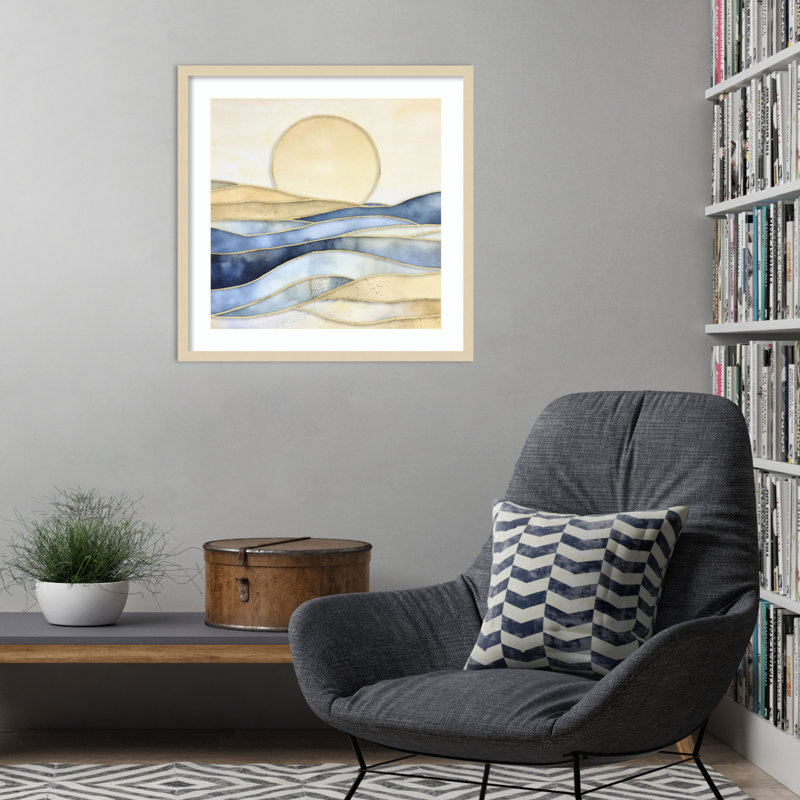 «A Golden Landscape II» par Andrea Haase, impression sur bois encadrée, H 25 po x l 25 po