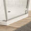 Porte de douche pivotante - Verre trempé transparent de 1/4 po de 34,75 po x 72 po - Fuite ininterrompue de style ange