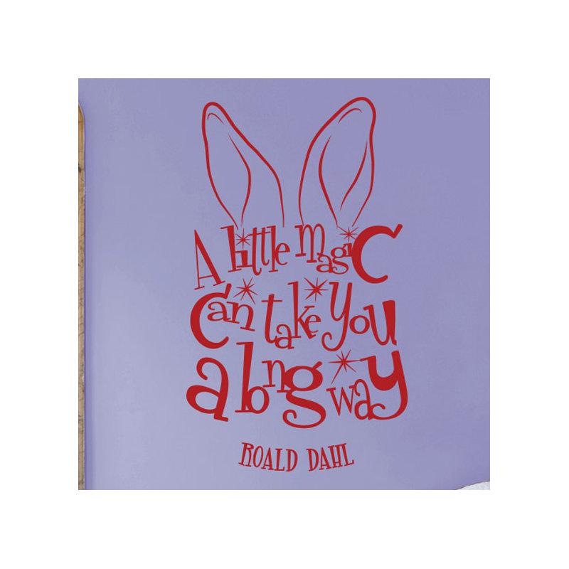 Roald Dahl Wall Sticker, Dark Red