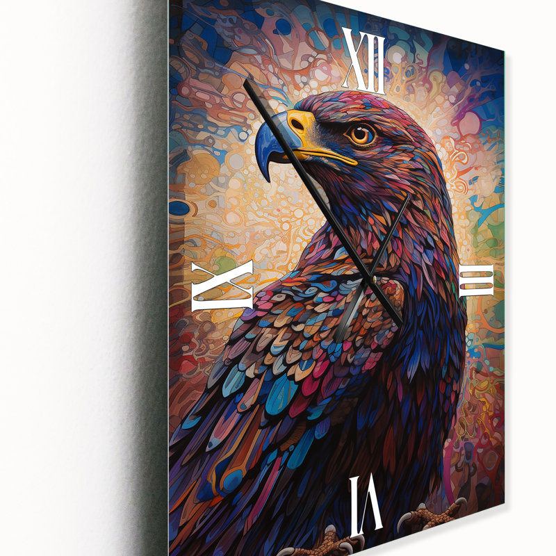 Illustration d'aigle majestueux - animaux très grandes horloges murales, Petit