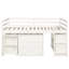 Lit mezzanine bas simple avec armoire et bureau mobile - blanc, structure d'étude et stable-96125176