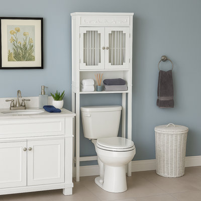 Armoire de rangement autoportante pour salle de bain allant au-dessus de la toilette Palazzolo