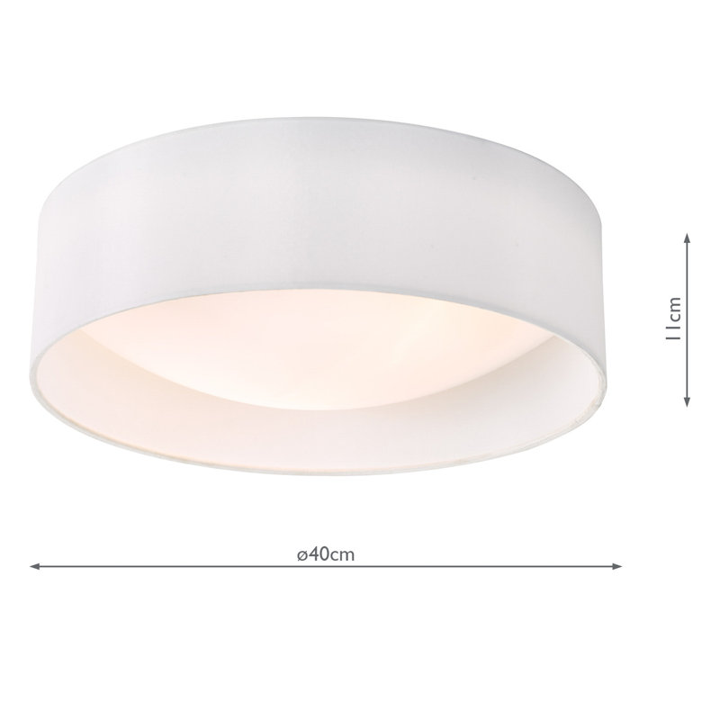 Prabhat Plastic Flush Mount, White