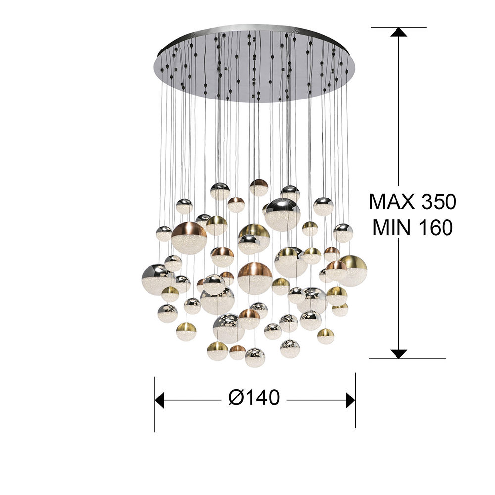 LED-Cluster-Pendelleuchte Avocet