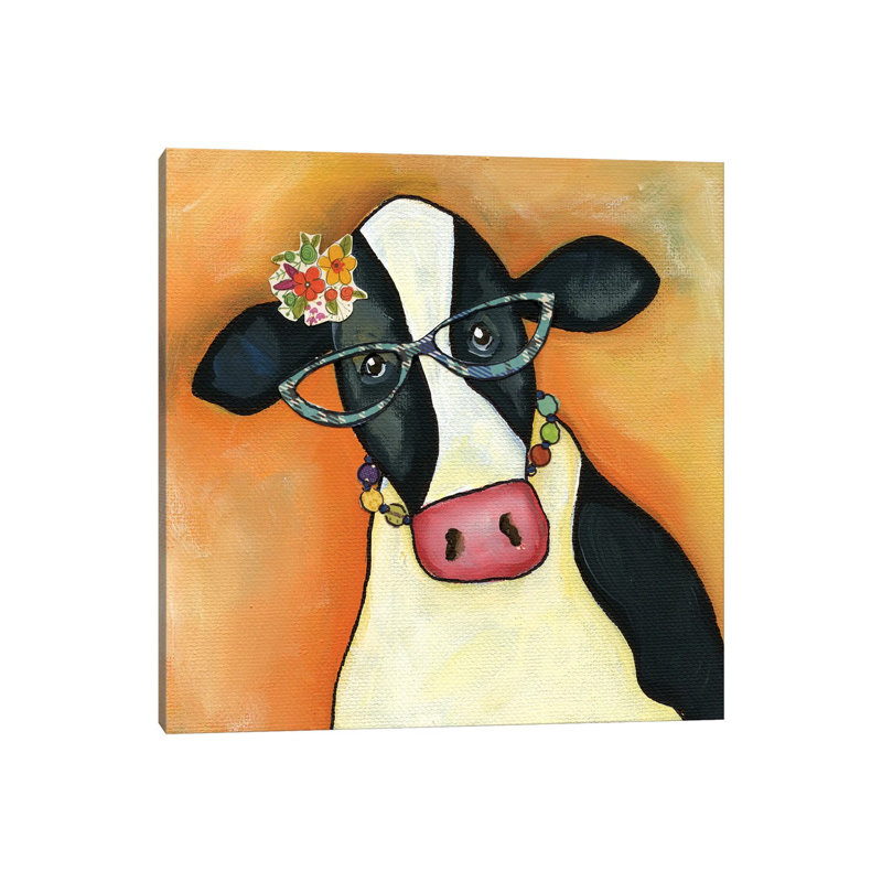 Cow Alice by Jamie Morath - Wrapped Canvas Print, 30.48 cm H x 30.48 cm W