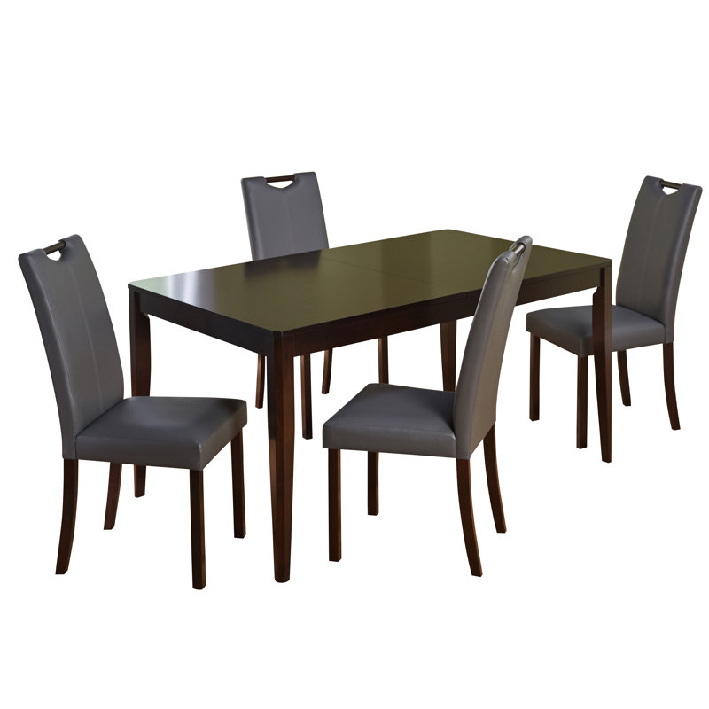 Chiraca 4 - Person Four Leg Dining Set, Gray