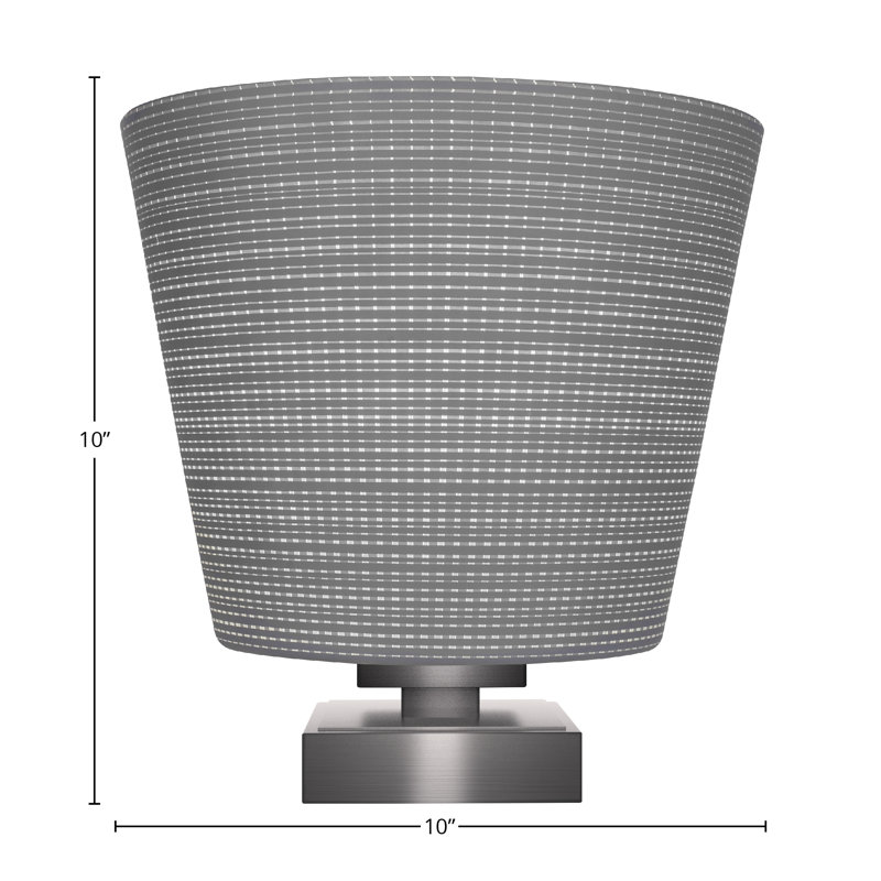 Lampe d'appoint avec verre 10 po Lannah, Gris, Graphite
