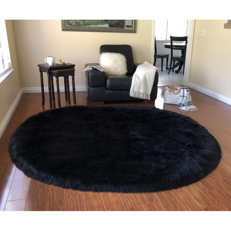 Tapis noir Wiesner, Ovale 9 pi x 12 pi