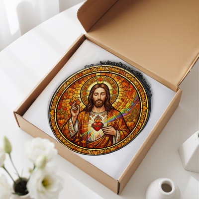Panneau de vitrail Sacred Heart - 7,8H