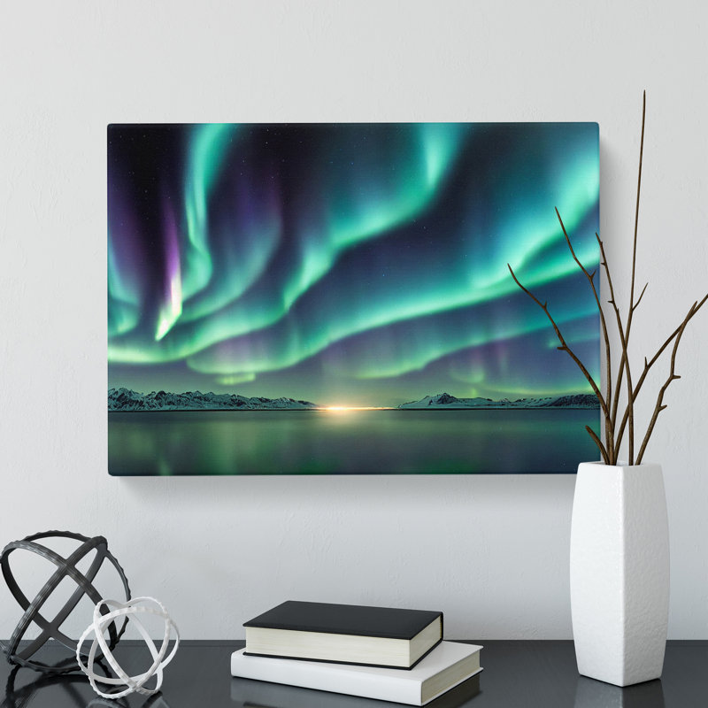 Pure Aurora Borealis - Wrapped Canvas Print, 40cm H x 60cm W x 3cm D