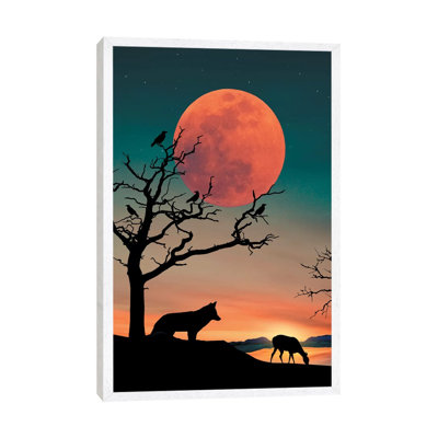 Moon Silhoutte by Zenja Gammer - Print on Canvas