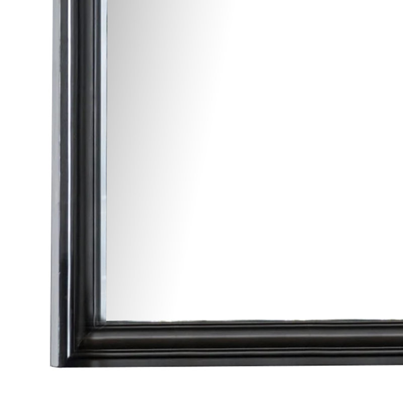 Miroir pour commode Eleena, verre biseauté, cadre, 41 x 42, Noir