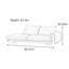 Chaise longue spacieuse avec éponge à rebond élevé-105343650