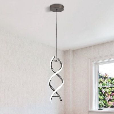 1 - Light Grey LED Unique/Statement Pendant