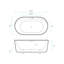 Baignoire autoportante Monaco de 59 po avec support noir mat-102694138