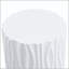 Table d'appoint d'extérieur blanc moderne avec motif cannelé ondulé - rond de 15,75 po, MGO