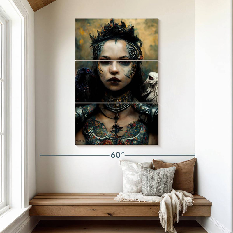 Hitzel Raven Queen, 65" H x 42" W