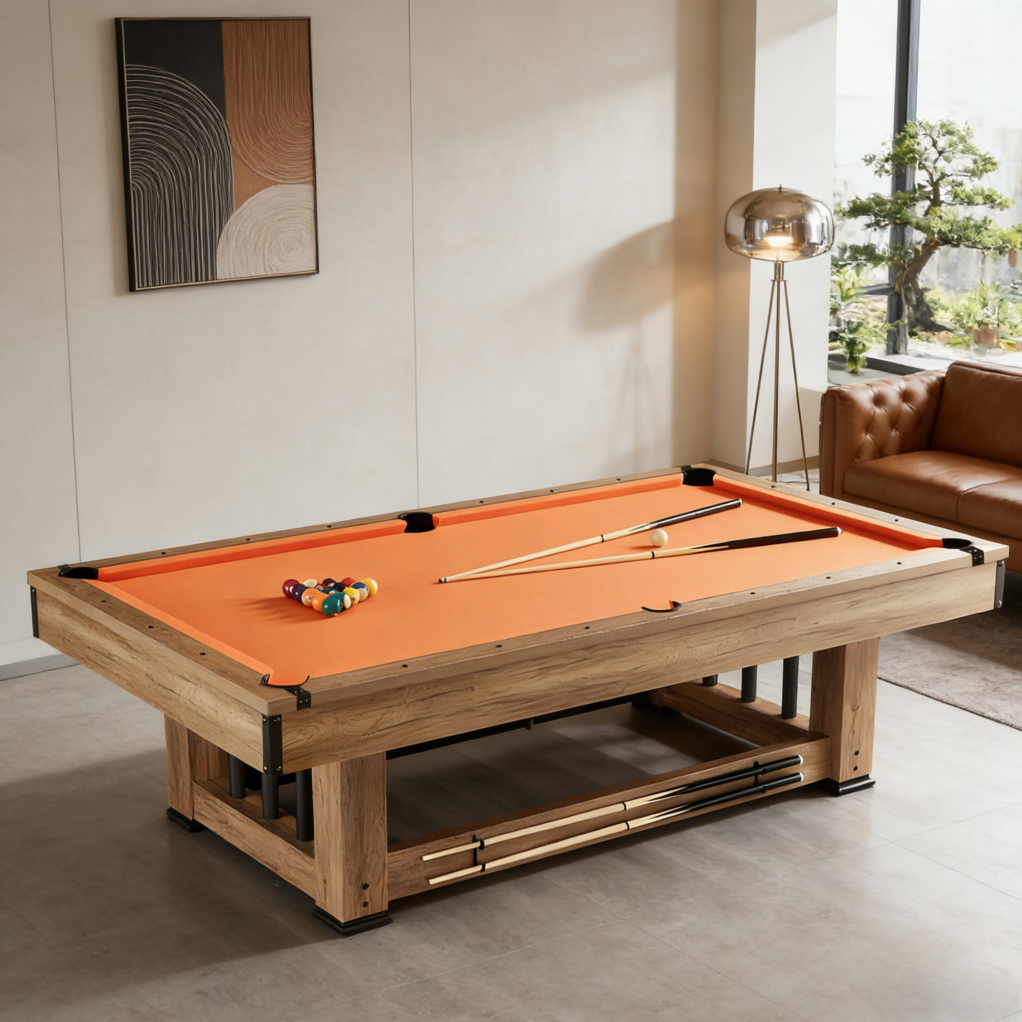 Eastern Point Pool Table Anchor Point Blue Modern 8'Pool Table - Wayfair Canada