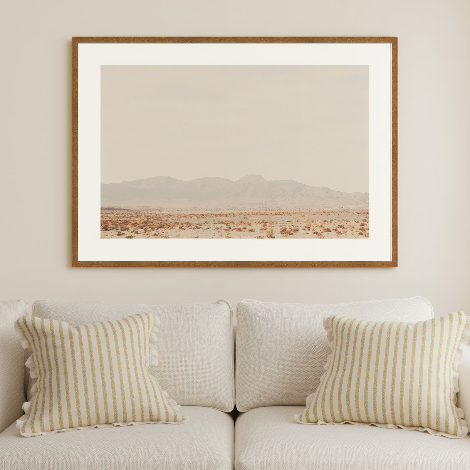 California Dreaming by Laura Evans, 29" H x 41" W x 1.5" D, Natural Framed Paper