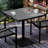 Saville Outdoor Faux Teak Dining or Patio Table with Poly Slats-1225780828