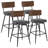 Swivel Upholstered Counter Stool with Metal Frame-1034074928