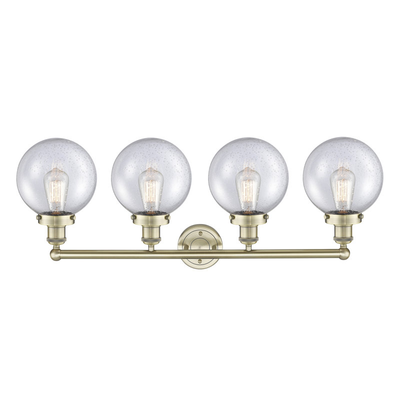 Alphonsa 4 - Light Dimmable Vanity Light, Seedy, Antique Brass
