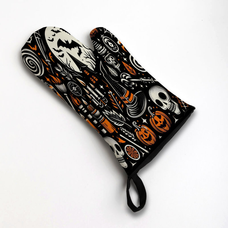 Flat Frightscape Oven Mitt Cotton Twill