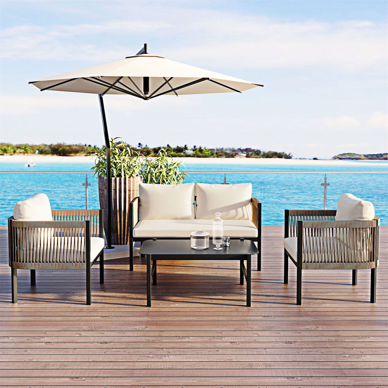 Ensemble de canapé d'extérieur multi-personnes, Beige