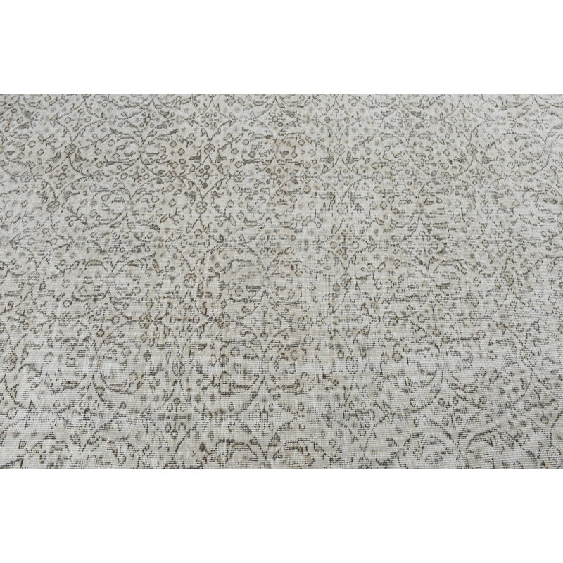 Tapis turc rétro pour le salon avec motifs géométriques beiges