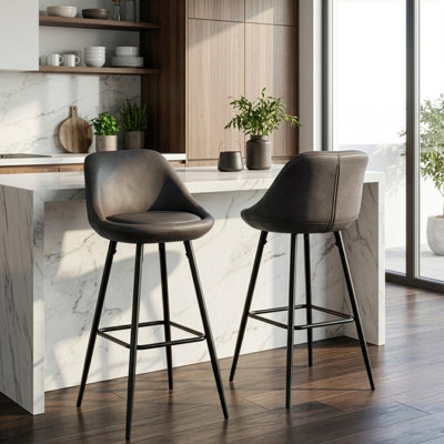 Lumsden Upholstered Counter Stool with Metal Frame