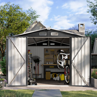 8.0 Ft. W X 12.0 Ft. D Metal Storage Shed