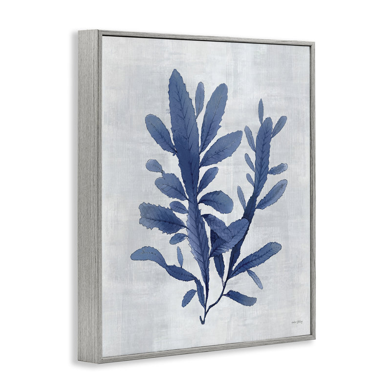 Giclée encadrée Blue Sea Algae, design par Amber Sterling, H 14 po x l 11 po, Estampe numérique Farmhouse