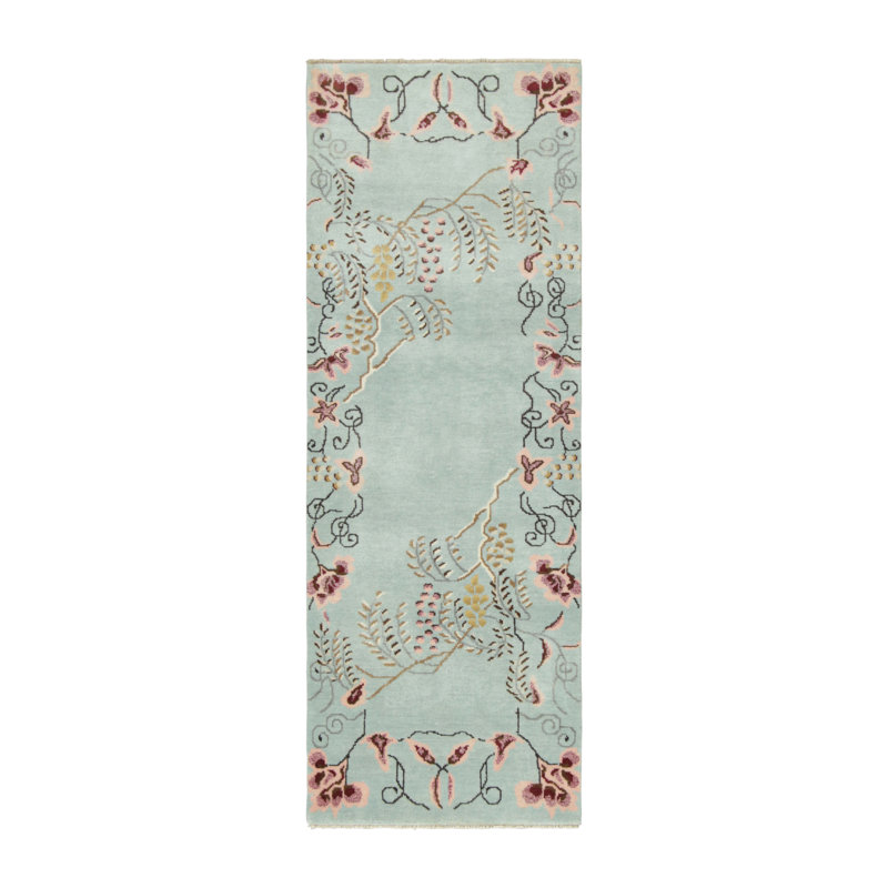 One-of-a-Kind 2'1x6' Hand Knotted Area Rug