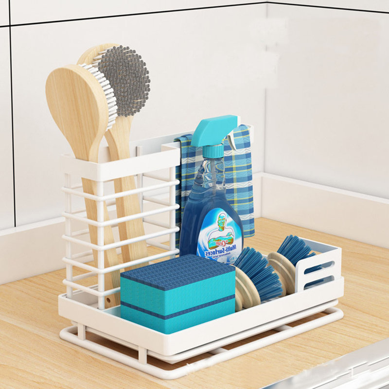 Porte-éponge pour organisateur d'évier de cuisine Sink Caddy, Blanc