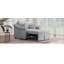 Fauteuil convertible en chenille avec dossier réglable, chaise longue multifonctionnelle pour le salon et les invités, gris-612442634