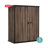 Keter Signature Collection Vertical Durable Resin Outdoor Storage Shed With Floor and Double Doors for Garden Patio Furniture and Tools, Rosewood