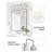 Dimmable Modern Vanity Light With Clear Glass Shade, Brushed Nickel Finish-114337634