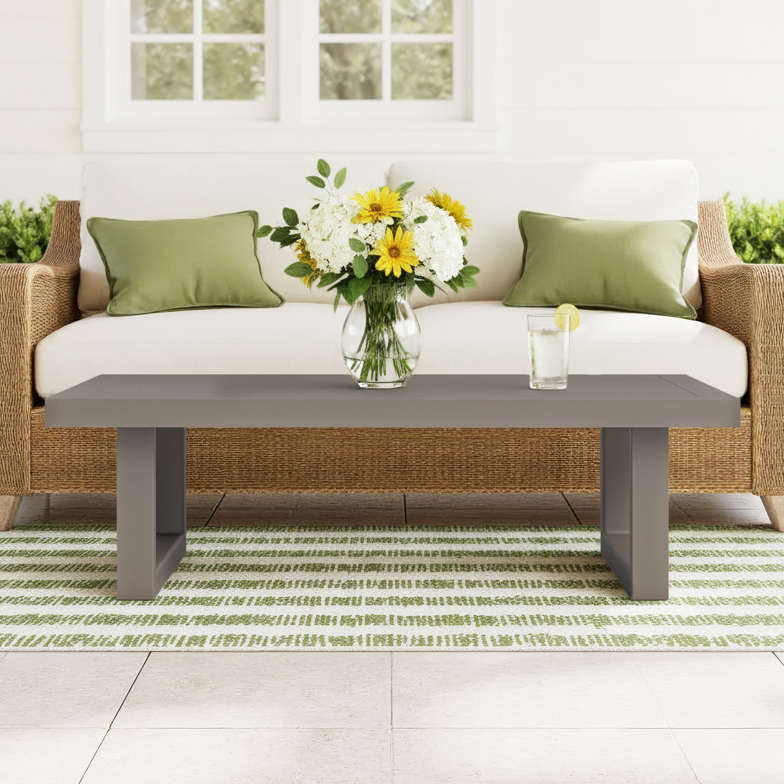 47'' Metal Outdoor Coffee Table