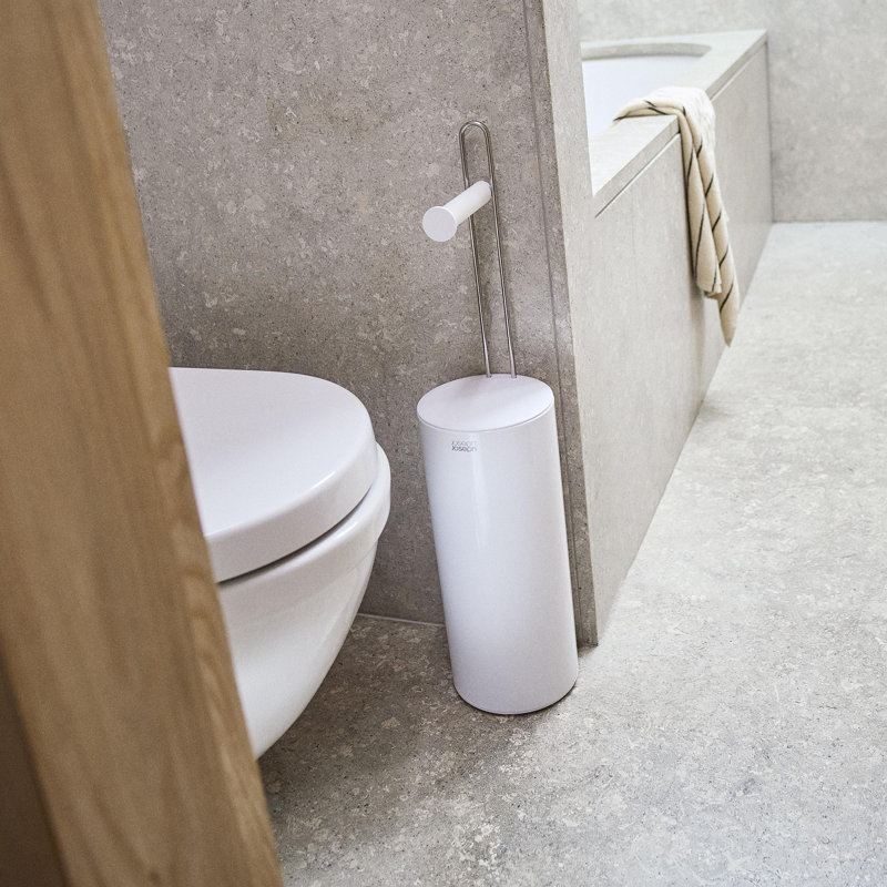 Porte-papier hygiénique avec rangement dissimulé Joseph Joseph EasyStore, Blanc