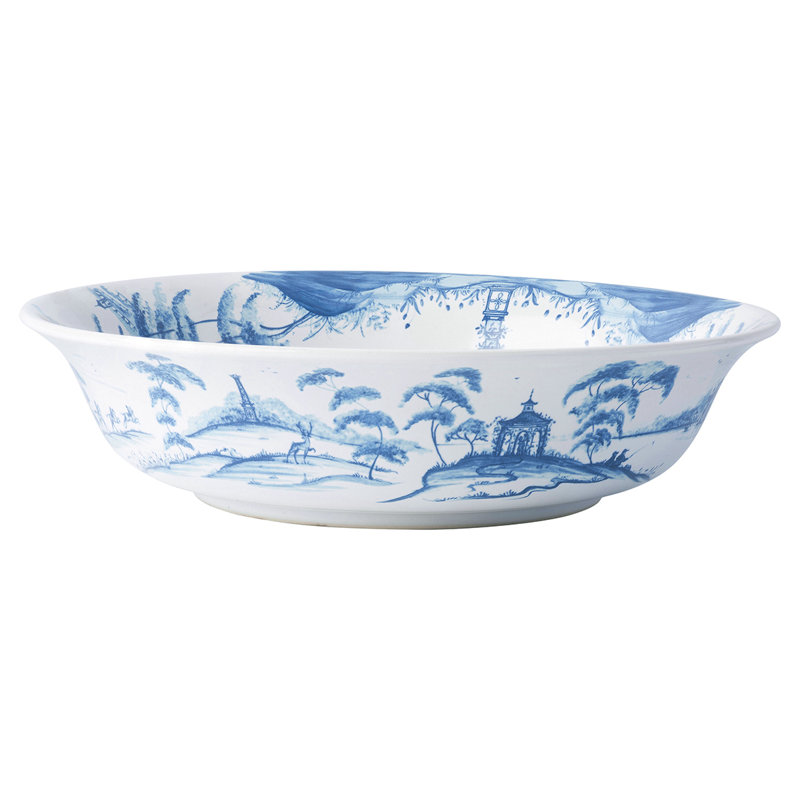 Country Estate Serving Bowl, Delft Blue, 10"