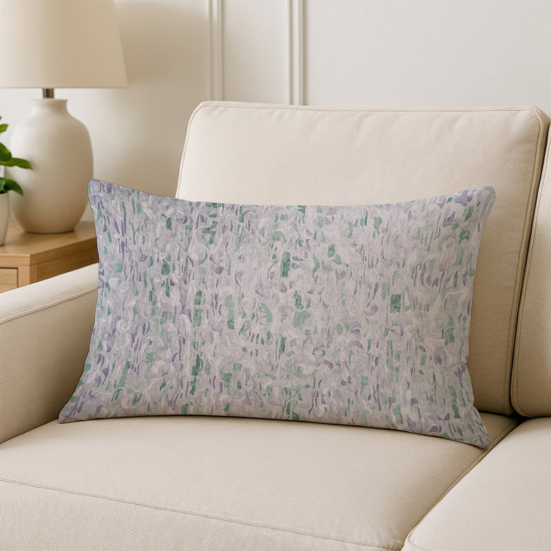 Coussin décoratif intérieur et extérieur Modern, Gris abstrait, Rectangle H 14 po x l 20 po