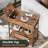Narrow Side Table With Charging Station, End Table, Couch Table With Fabric Drawer For  For Living Room, Bedroon-1487747540