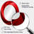 Red Perpetual Pulse Vortex - Red Modern Oval Wall Mirror-814946934