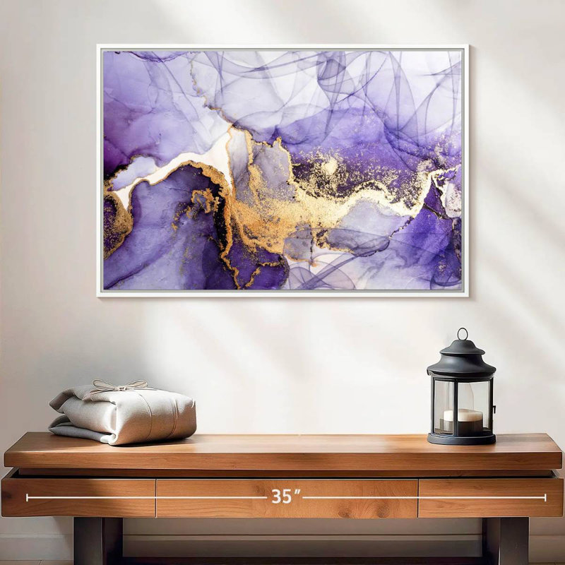 Purple Haze Cherree, 25" X 17", Floating Frame White