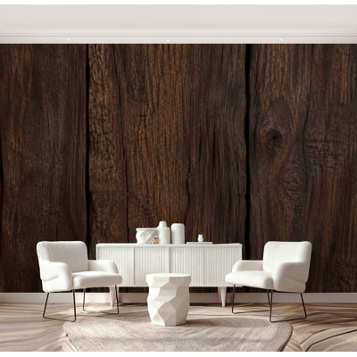 Peel and Stick Wallpaper Dark Brown Natural Wood Grain  Wall Murals 69"H x 96"W Removable PVC Wall Paper Self-Adhesive Wall Decor for Bedroom Living Room Home Office