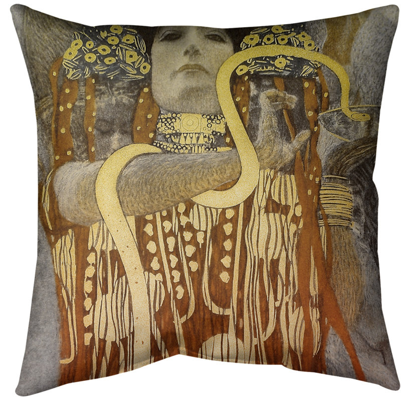 Coussin hygeia, 20 po x 20 po, Orange, Duvet synthétique