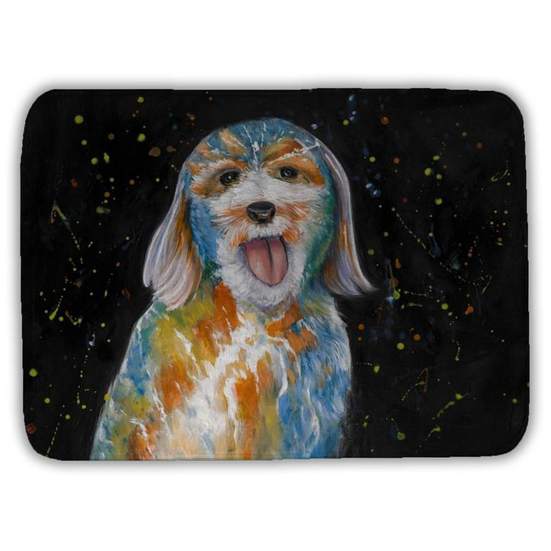 Abstract labradoodle Bath Mat with Non-Slip Backing - Quick Dry Memory Foam Bathroom Rug - Absorbent - Modern Plush Spa-Style - Machine Washable