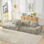 Canapé modulaire surdimensionné en L Chenille, design minimaliste, canapé-lit confortable pour les salons, les appartements et les espaces de réception